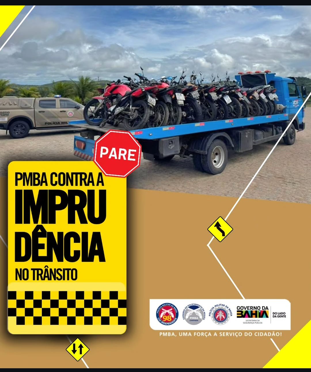 ​PMBA REALIZA OPERAÇÃO DE COMBATE À IMPRUDÊNCIA NO TRÂNSITO E À PERTURBAÇÃO DO SOSSEGO EM SERRA PRETA