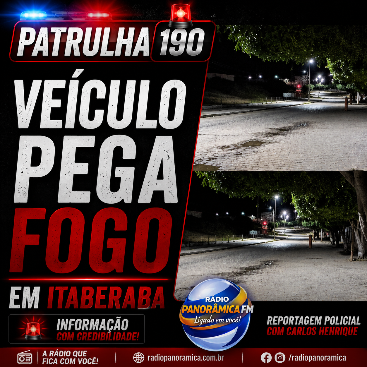 ​Veiculo pega fogo em Itaberaba