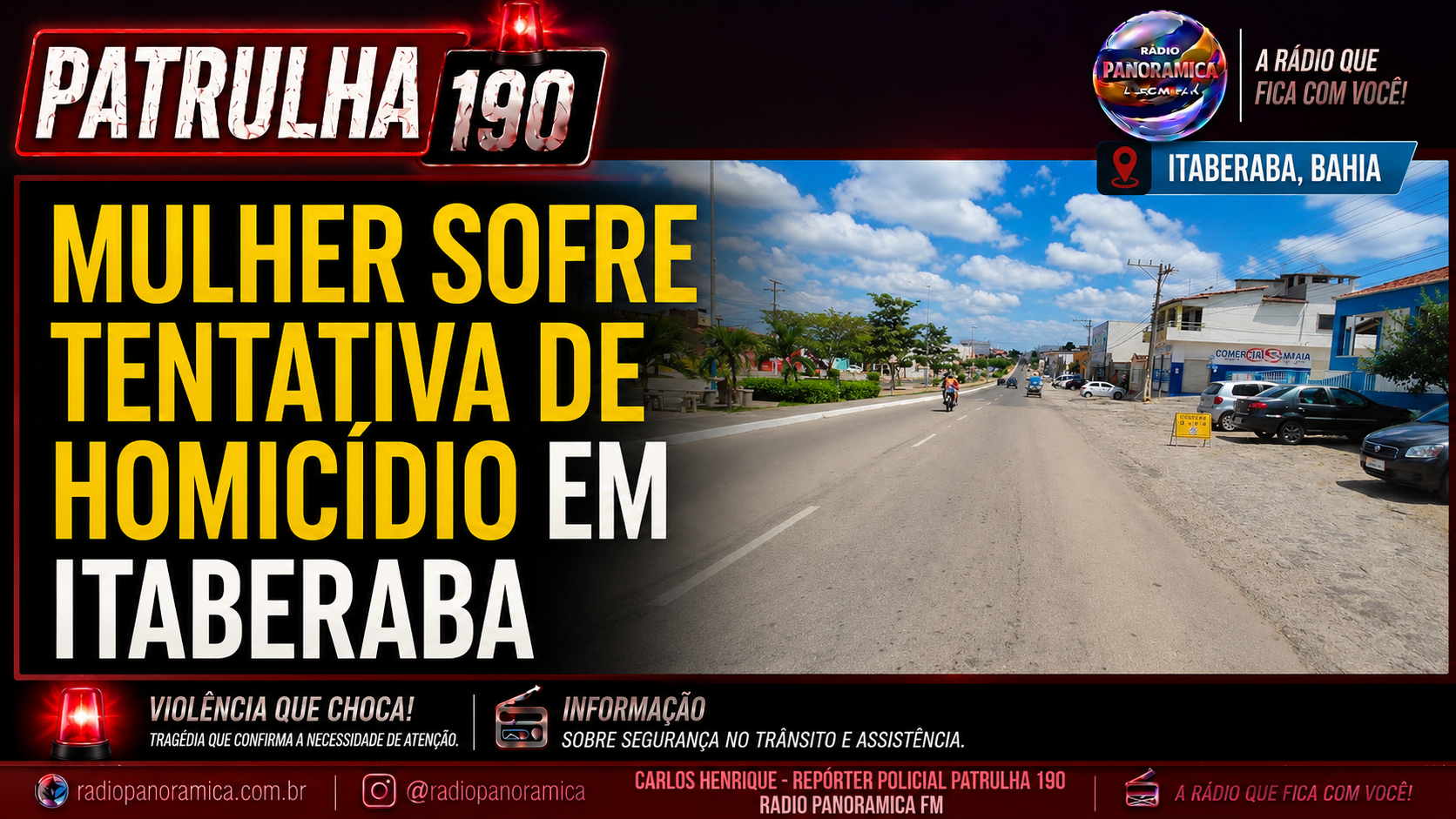 Mulher sofre tentativa de homicídio em Itaberaba