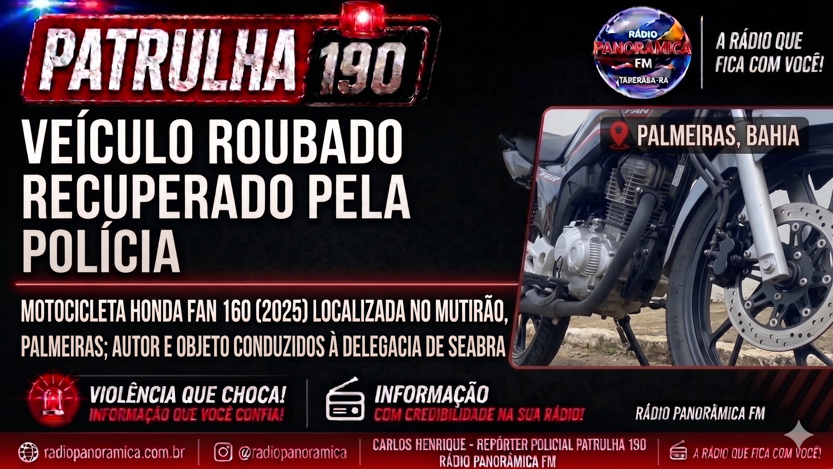 Policia recuperar veículo roubado