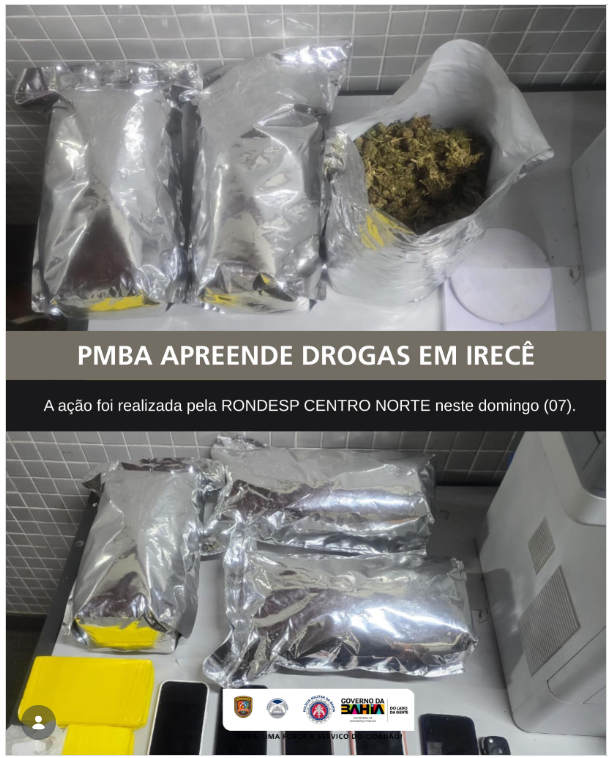 RONDESP CENTRO NORTE APREENDE DROGAS EM IRECÊ