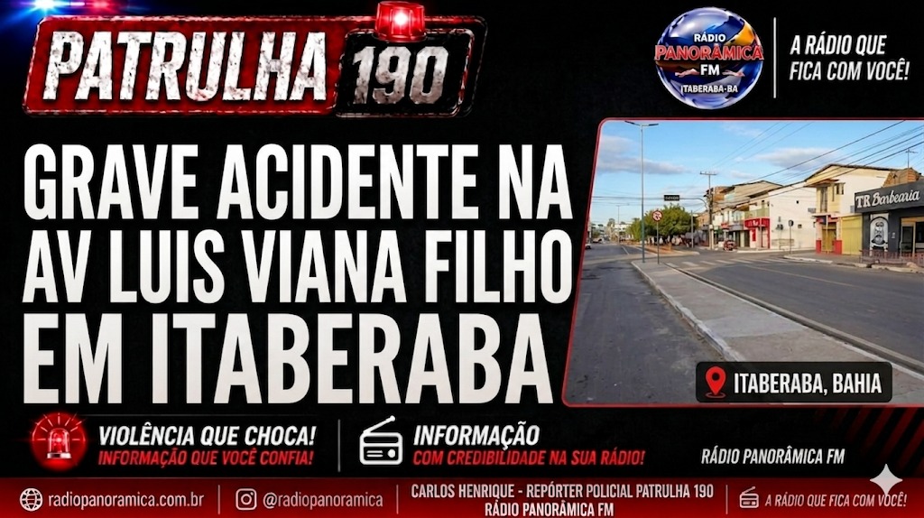 Acidente grave em itaberaba