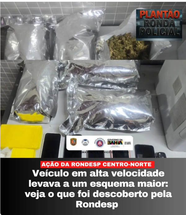 Veículo em alta velocidade levava a um esquema maior: veja o que foi descoberto pela Rondesp