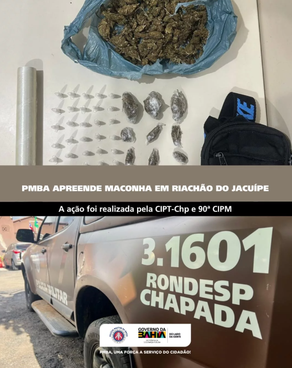 Policia apreende entorpecentes em Riachao do Jacuipe